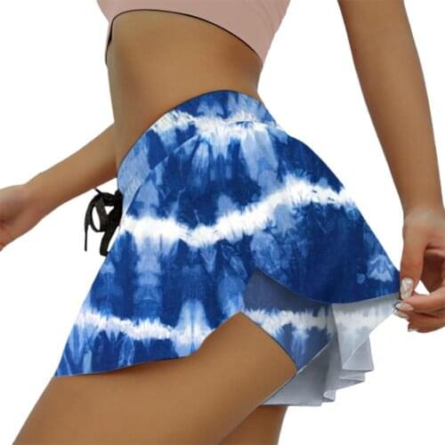 2021 Fashion Printed Shorts Skirts Women Summer Outdoor Shorts Casual Drawstring Culottes Design Sports Shorts шорты Plus Size