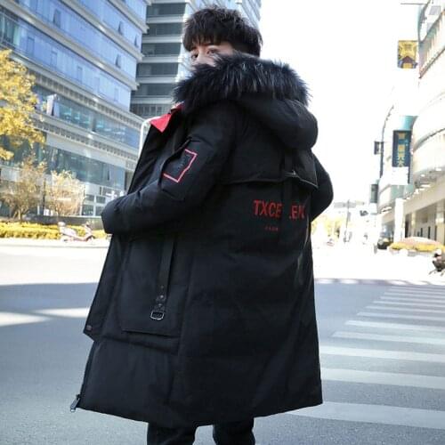 Mens Winter Jacket New Winter Cotton Coat Mens Long Section Trend Youth Handsome Camouflage Clothes Casual Jacket