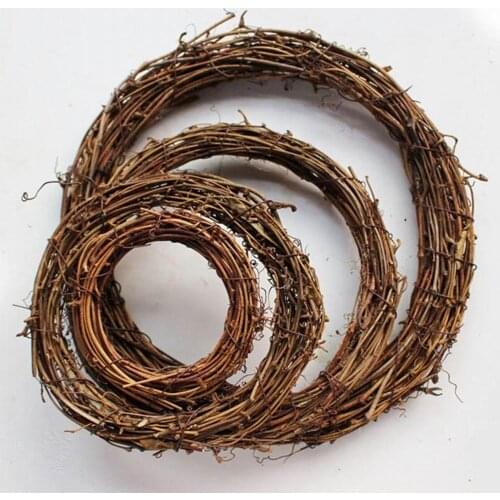 Natural Dried Grapevine Wreath DIY Handmade Christmas Xmas Door Hanging Grapevine Wreath Christmas Home Garden Decoration