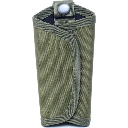 600D Nylon Tactical Key Belt Pouch Keychain Case Leather Outdoor tools Waterproof EDC Pouch Key Holder Carabiner