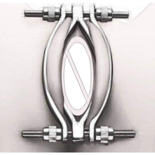 Stainless Steel Pinch Pleasure Spreader Labia Clitoris for Women Couples Bdsm Bondage Vagina Clamp Sex Toys
