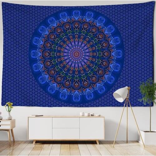 Psychedelic Mandala Tapestry Wall Hanging Bohemia TAPIZ Witchcraft Beach Travel Mattress Room Home Decor