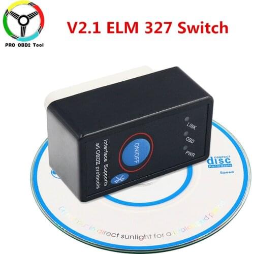 ELM 327 Switch V2.1 Bluetooth Code Reader OBD2 CAN-BUS OBDII Protocols Diagnostic Tool Super Mini ELM327 2.1 Car Scanner