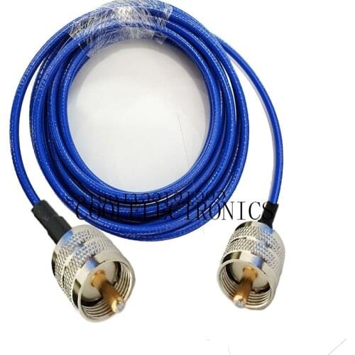 Blue Soft RG142 UHF pl259 Male to UHF PL259 Plug RF Crimp Coax Pigtail Connector Cable 10/15/20/30/50CM 1/2/3/5/10M