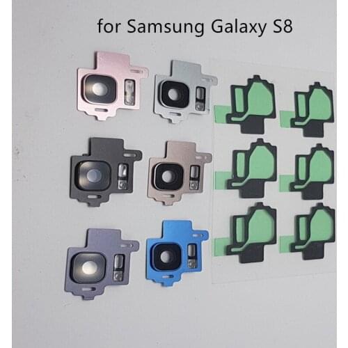 For Samsung Galaxy S8/ S8 Plus G950 G955 Rear Back Camera Glass Lens Cover with Frame Holder Replacement Repair Spare Parts
