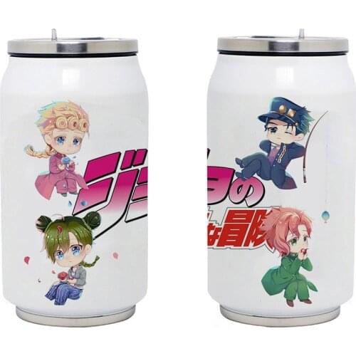 Anime JOJO Thermos Cup Cosplay Cartoon Water Bottles Cups Kawaii Accessory Collections Gifts
