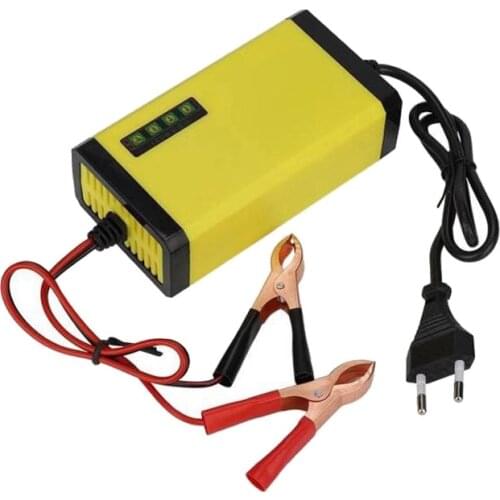 Universal Lead Acid AGM GEL Car Motorcycle Battery Charger 12V 2A Intelligent Pulse Repair LED Capacity Display 12V EU US Plug