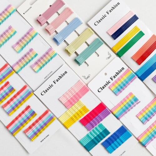1/8/10/40/50Pcs Girl Pin Hairpin Clip Candy Color Hair Clip Pin Barrette Hairpin Hair Accessories Side Clip Beauty Styling Tools
