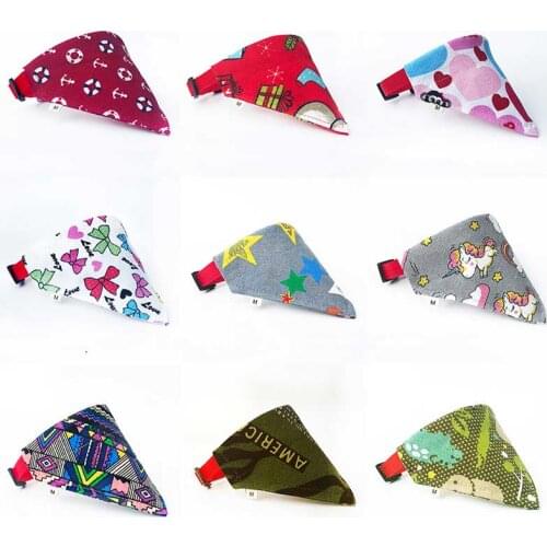 19 Styles Adjustable Dog Collar Bandana Neckerchief Pet Dog Collar Puppy Cat Scarf Collar Tie Collar Pet Accessories