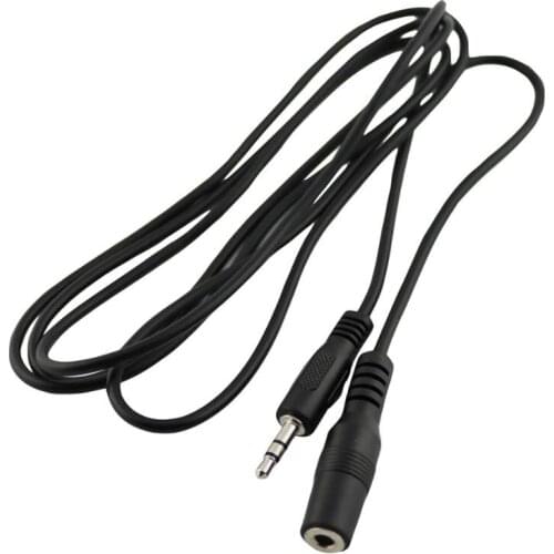 1x 3.5mm 3 pole Male to Female Stereo Aux Headphone Audio Extension Adapter Connector Cable 5FT/1.5M