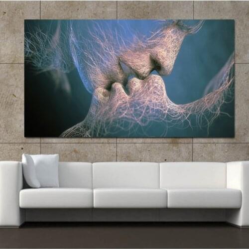 Abstract Love Kiss Canvas Painting Pictures for Living Room Wall Modern Canvas Art Prints Posters Big Size Decorative Paintings