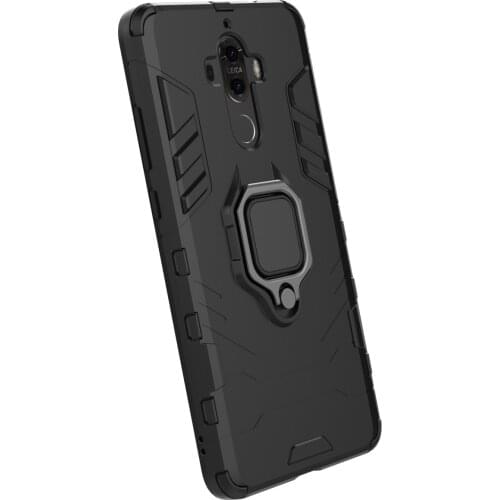 Armor Shockproof Ring Holder Case For Huawei Mate 9 Hard PC Soft TPU Hybrid Rugged Back Cover
