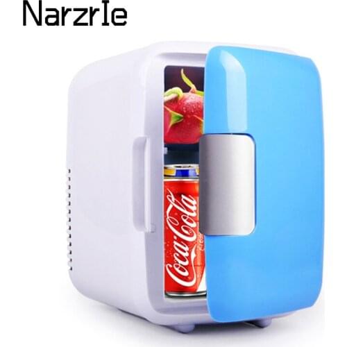 Car Fridge 4L Mini Car Freezer Portable Cooler Heater Travel Refrigerator For Beverage Fruit Cosmetic Makeup Mini Refrigerator