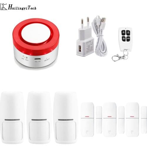 Tuya Smart Life Home Security Intelligent EN RU Switchable Wireless Home Security WIFI GSM GPRS Alarm system APP Remote Control