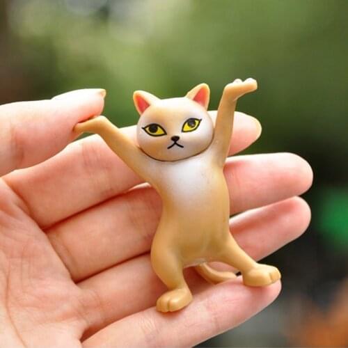 Cat Pen Holder Cat Figurines Home Decoration Kids Cute Cat Pen Holder Kid Adult Handmade Doll Toy Gift Weightlifting Pen Stand