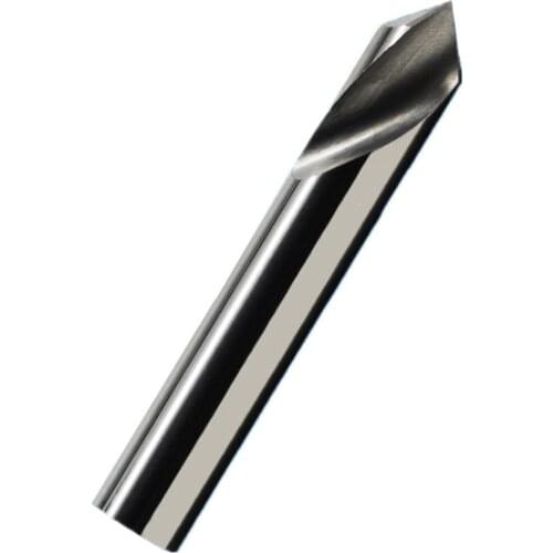 Cutter Router Bit Tool 2 Flutes HRC45 Carbide Tool Chamfer End Mill 90 Degree