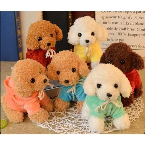 About 20cm lovely ted dog plush toy dress coat dog soft doll kids toy birthday gift b1885