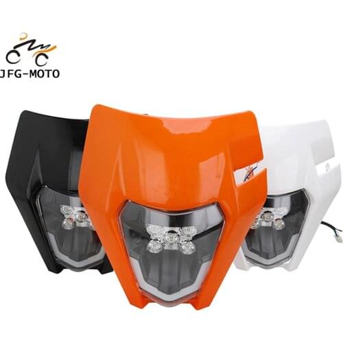 Motorcycle LED Headlight Front Lamp Mask Lighting Headlamp For KTM SXF EXC XCF XCW SMR 125 250 350 450 500 530 Six Day MX Enduro