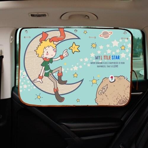 OHANEE New Car Cartoon Sunshade Curtain Korean Sucker Type Precise Cloth Sunscreen Reflect Side Window sun Shade