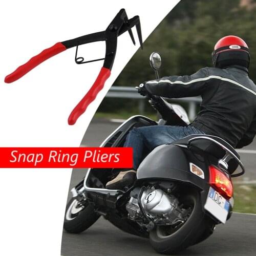 Master Cylinder Snap Ring Pliers Long Nose Internal C-Clip 90 Degree Bent Plier for Outdoor Personal Motorcycle Decoration