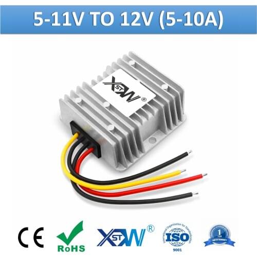 XWST 5-11V 5V 6V 9V to 12V 5A 8A 10A Output DC to DC Step Up Boost Power Converter Waterproof IP67 12vdc Voltage Regulator