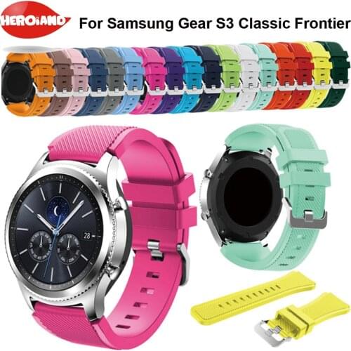 For Samsung Gear S3 Frontier/Classic Watch Band 22mm Silicone Sport Replacement Watch Men womens Bracelet watches wrist Strap
