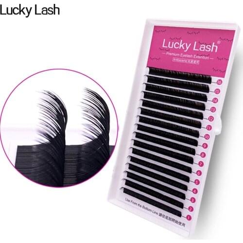 Lucky Lash Russian Eyelash Extension Individual Korea Silk Volume False Lashes HandMade Natural False Eyelashes Faux Mink Lash