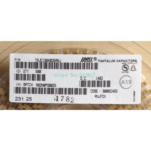 TAJC156K035RNJ CAP TANT 15UF 35V 10% 2312 Capacitors Size C 50pcs