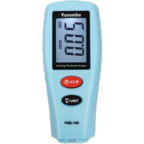 Yunombo YNB-100 Digital Backlight LCD Film Thickness Meter Car Paint Thickness Tester Coating Thickness Gauge English/Russian Ma