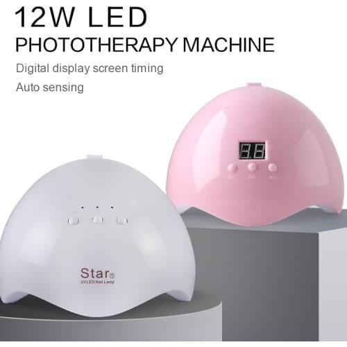36W Nail Dryer Machine UV LED Lamp Portable Micro USB Cable Home Use UV Gel Varnish Dryer 12 LEDS Lamp Nail Art Tools