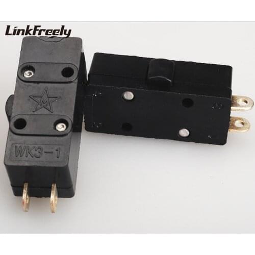 WK3-1 micro 4 pins plunger actuator push button limit switch 3A /250V 6A/ 125V SPDT self reset travel switch 1NO+1NC
