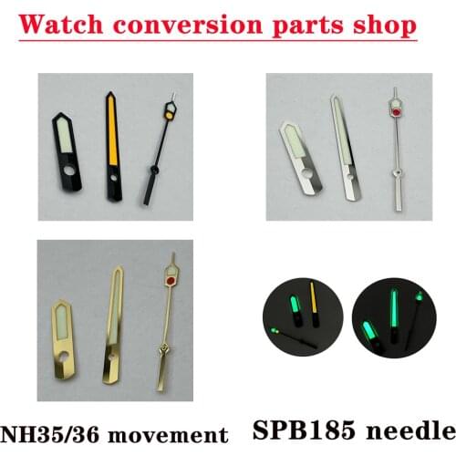 Watch Parts Stainless Steel/Golden/Black Luminous Watch Hand Suitable For NH35/36 Automatic Movement