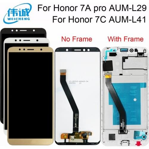 2018 New 5.7 inch for Huawei Honor 7A pro aum-l29 AUM-L41 LCD Display Touch Screen Digitizer Assembly Original LCD+Frame Aum-L21