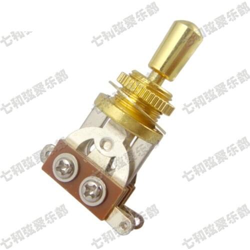 Gold 3 Way Electric Guitar Pickup Toggle Switch Selector Toggle Switch With Brass material Tip Knob Cap