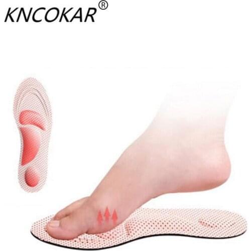 KNCOKAR 1 pair arch support insoles Massage pads for shoes insole foot care shock women men shoes pad shoe inserts high elastic
