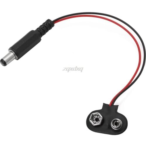 1 PC 9V Battery Snap T Type Clip Lead Wire Connector Power Supply Cable Drop ship