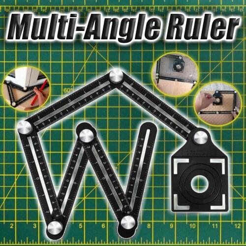 1PCS Locator Ruler Protractor Angular Templat Folding Measuring Hole Punch Accessories Adjustable Angle Tile Hole Locator