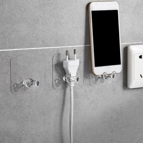 1pc Transparent Hook Strong Suction For Home Strong Sticky Transparent Wall Hook For Kitchen Bathroom Multi-purpose Hooks