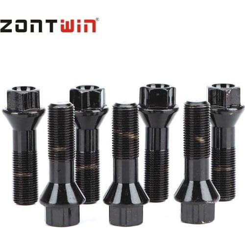 20pcs 35mm lengthen strengthen M14x1.5 M14x1.25 WHEEL NUTS ALLOY BOLTS FLAT SEAT SUIT FOR BMW 3 Series 5 Series 7 Series X5 X6