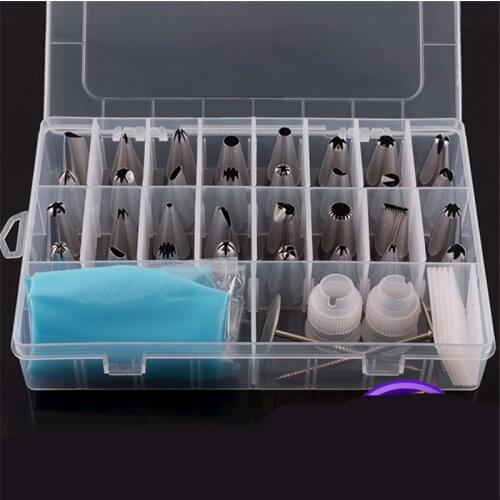 38pcs/set Russian Piping Pastry Bag Stainless Steel Nozzle Set Icing Piping Tubes Bakeware Cake Dessert Decorators H817