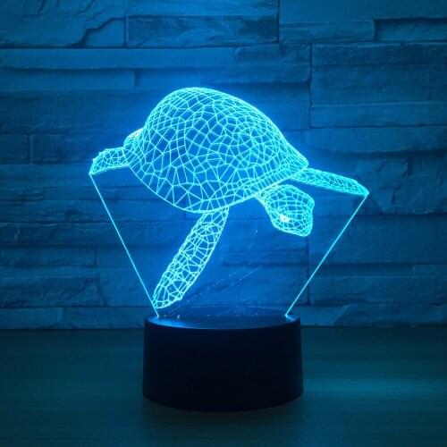 Sea Turtle Modelling 3D Night Light Usb Animal Tortoise Desk Table Lamp Baby Sleep Lighting Remote Touch Switch Kids Gift