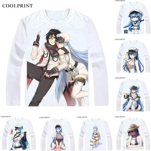 Akame Ga Kill! Akame ga Kiru! T-Shirts Long Sleeve Shirt Anime Manga Slashes Jaegers Kurome Esdese Esdeath Esudesu Cosplay Shirt
