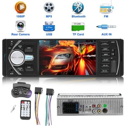 4022B Single 1 DIN Car Radio 4.1 inch Bluetooth AUX Input USB Auto Stereo In Dash Head Unit Car Multimedias Player Accessories