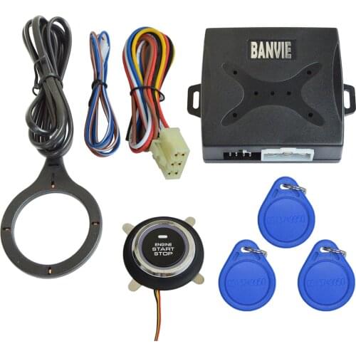 Auto Car Alarm Engine Starline Push Button Start Stop RFID Lock Ignition Switch Keyless Entry System Starter Anti-theft System