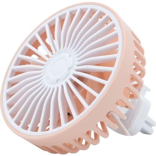 Car Vent Cooling Air USB Fan 360 Degree Rotatable Colorful LED Light 3 Speed Fan Q81F