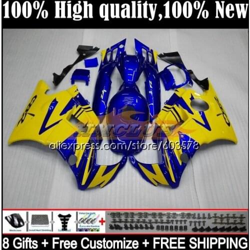 +Tank For HONDA CBR 600 F2 FS 1991 1992 1993 1994 10CL.26 CBR 600F2 CBR600FS CBR600F2 CBR600 F2 91 92 93 94 Fairing yellow blue
