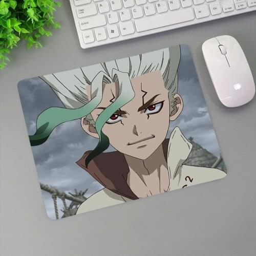 For Office Mouse Gamer Desk White Mouse Pad Anime Sexy Pc Dr.stone Accessories Csgo Mousepad Company Table Pads Small Mat Mice