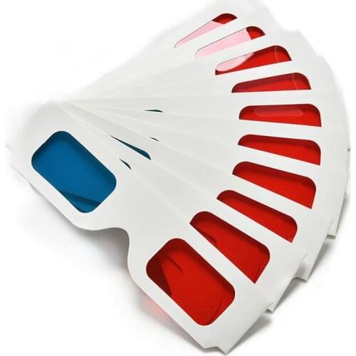 Paper 3D Glasses Disposable 3D Glasses Paper Glasses Paper Easy Eyes Easy Disposable And Use Carry Use 3D Q5S9