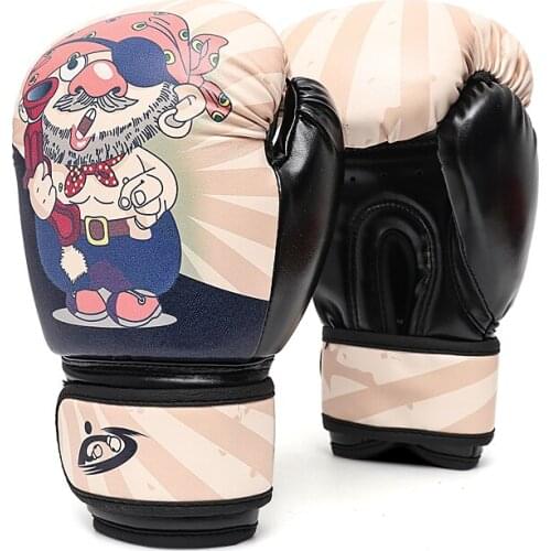 Child 1 Pair Durable Boxing Gloves High Quality pirate Sparring Kick Fight Gloves Training Fists PU Leather Boxing Gloves 6oz
