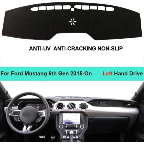 For Ford Mustang 6th Gen 2015 2016 2017 2018 2019 -On LHD RHD 2 Layers Car Dashboard Cover Carpet Cape Rug Pad Sun-Shade Protect